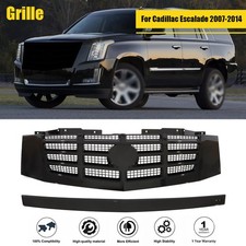 Gloss Black Front Grille Assembly Upper Trim For Cadillac Escalade Esv 2007-14 Gloss Black Front Grille Assembly Upper Trim For Cadillac Escalade Esv 2007-14