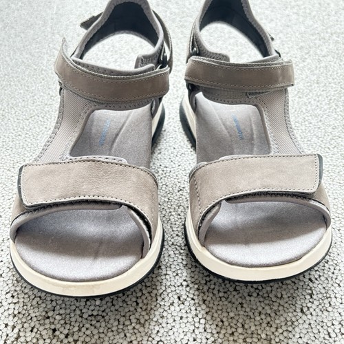 Clarks Wave2.0 Skip. Sandalias superiores de cuero gris/gris talla 6,5 (M) correa para zapatos - Imagen 18 de 20