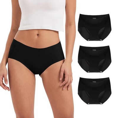 Nahtlose Slips Damen Microfaser Unterhosen Schwarz Seamless Unterwäsche Weich...