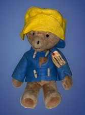 Vintage 1975 Paddington Bear Plush Jumbo Eden Toys USA Yellow Hat Blue Coat