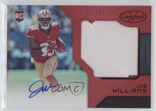 2017 Certified Freshman Fabric Signatures Mirror Red /249 Joe Williams Auto 6ks