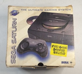 Sega Saturn MK-800000A Console In Original Box With Cables Controller Discs