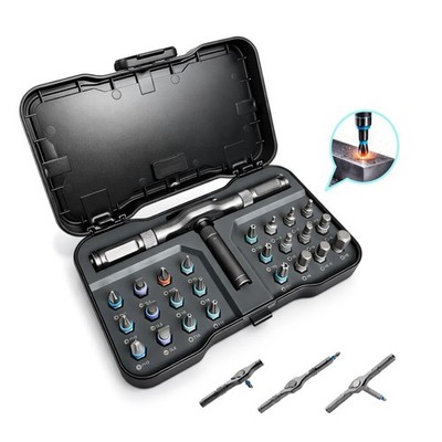 Upgraded Allen, Torx & Slotted Ratchet Screwdriver Set with Size-Marked Magne...