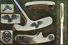 CUSTOM Golden RH LH Titleist Bullseye Blade Putter / 33.5" / Engraved Eagle
