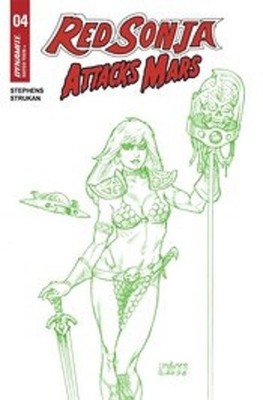 RED SONJA ATTACKS MARS #4 1:7 LISNER GREEN LINE ART VARIANT (02/07/2025)