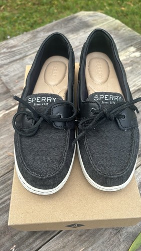 Sperry Top Sider Women’s Boat Shoes Starfish Brights Black Size 7 With Box - Picture 17 of 21