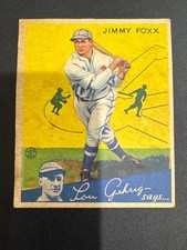 1934 Goudey Big League Chewing Gum - R320 Jimmie Foxx #1