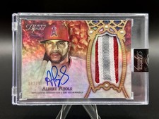 2022 Topps Dynasty Albert Pujols Dynastic Deed Game Used Patch Auto #4/10 Angels