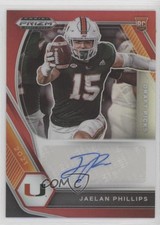 2021 Panini Prizm Draft Picks Red 168/199 Jaelan Phillips #DPA-JAE Auto 7eo