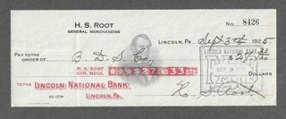 1925 Lincoln Pennsylvania Draft "Abraham Lincoln"