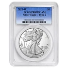 2021-W $1 1-oz T-2 Proof American Silver Eagle PCGS PR69DCAM Blue Label