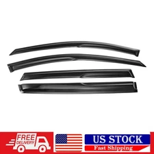 Wind Deflector For Nissan Rogue 14-20 Tape-on 4pcs Out-Channel Black Mugen Style