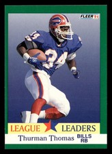 Thurman Thomas 1991 Fleer #417 Buffalo Bills FOOTBALL *074