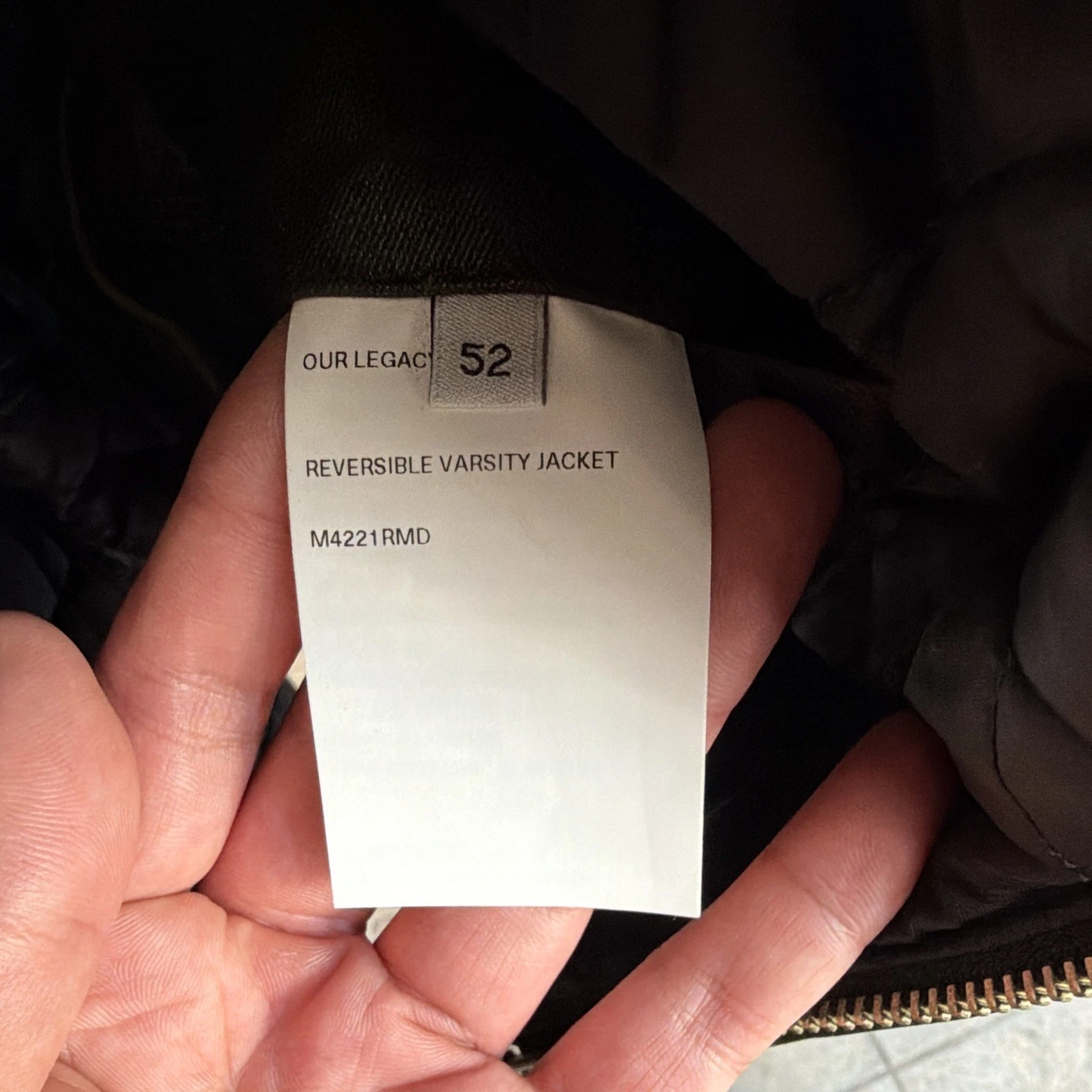OUR LEGACY Men's Black Leather Full Zip Quilted Lined Jacket Size 52 image 11