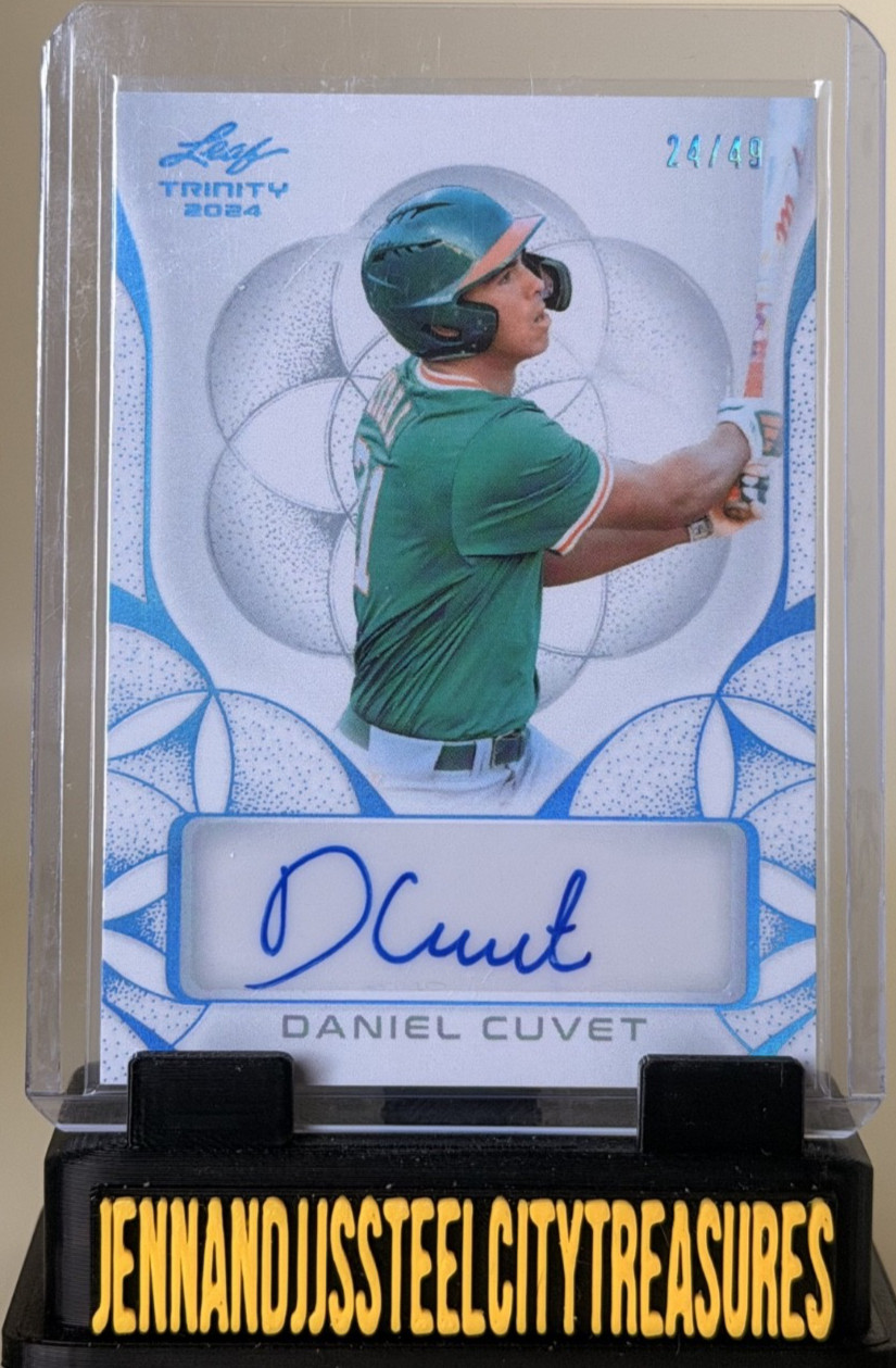 Daniel Cuvet 24/49 Auto 2024 Leaf Trinity BA-DC1 Miami Hurricanes