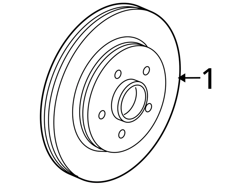 Передний тормозной дисковый ротор от 2008 Saturn Vue 5183136 - Изображение 4 из 4