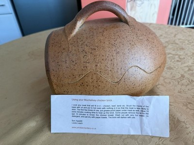 Vintage Muchelney/Leach Keramik Hühnertopf Topf Länge 9,5''. Breite 7,5''. Neu