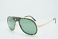 Cartier CT0241S 002 Sunglasses Santos HAVANA-GOLD-GREEN New Authentic