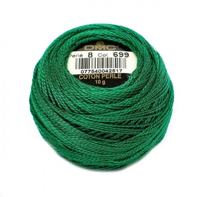 DMC Pearl / Perle Cotton Thread Balls Size 8 CHRISTMAS GREEN 699