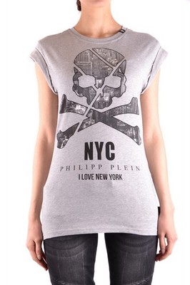 Philipp Plein Gray T-Shirt EAR961