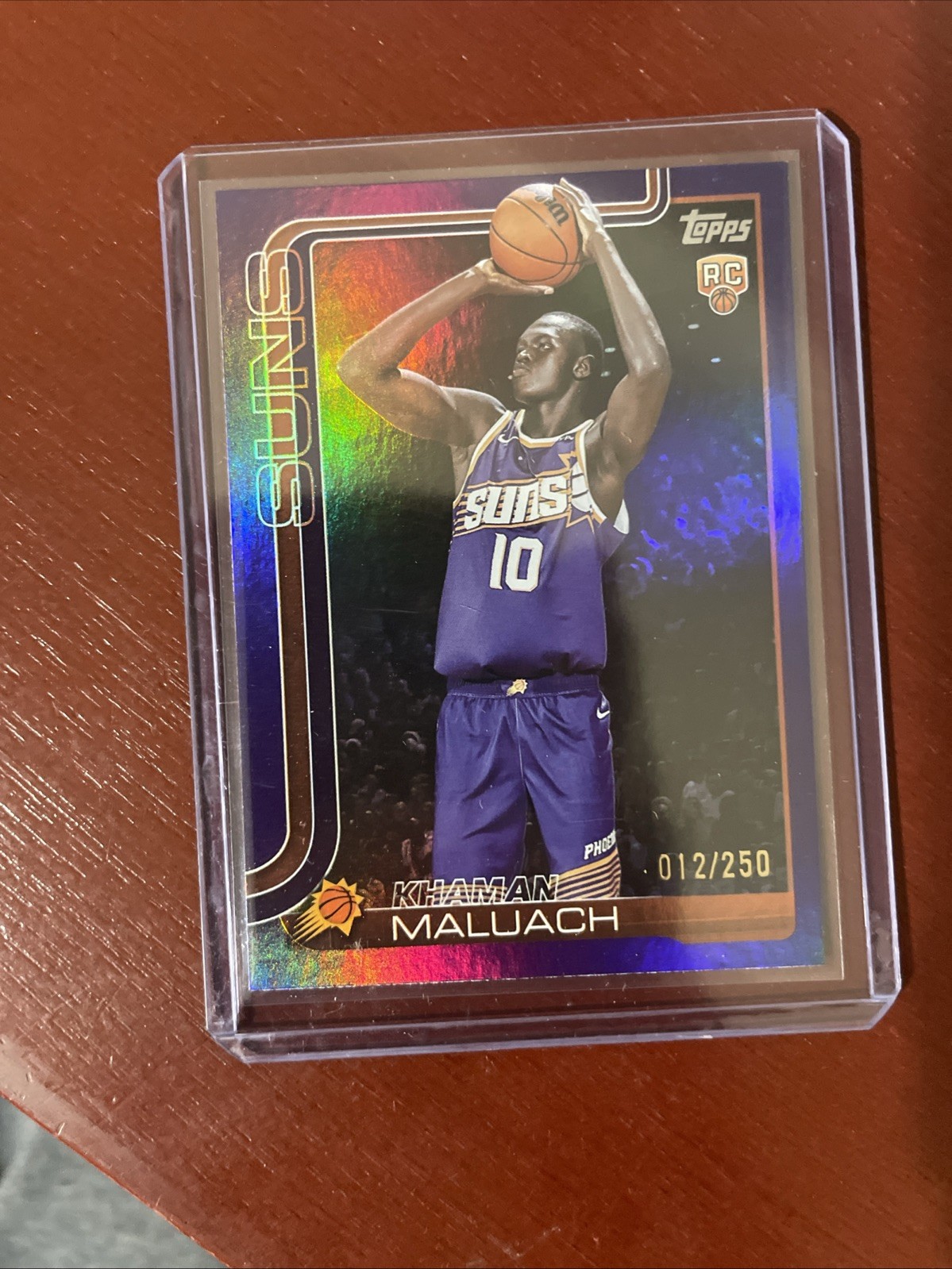 2025-26 Topps - Khaman Maluach #210 Purple Holofoil /250 (RC)