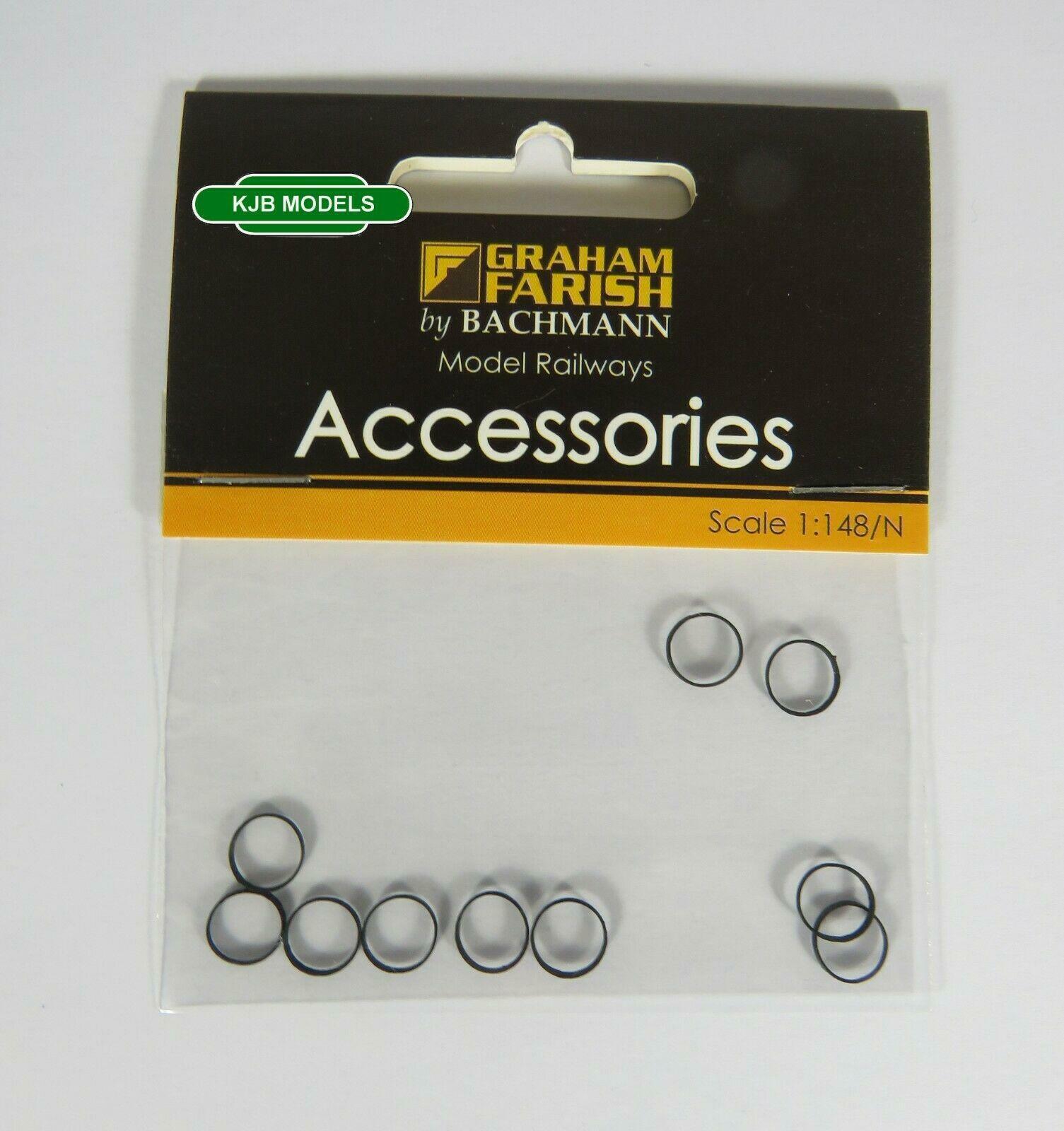 BNIB N Gauge Farish 379-420 Jubilee/Royal Scot/Black 5 Tender Traction Tyres x10