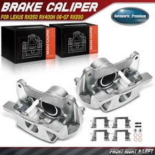 Pair Front Brake Calipers with Bracket for Toyota Highlander Lexus RX350 RX400h