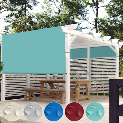 14ft Waterproof Pergola Shade Cover Universal Replacement Canopy Cloth With Rod