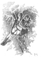 Maren - Barbarella: Jane Fonda and John Phillip Law - Original Drawing