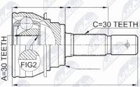 NPZ-TY-020 NTY Gelenksatz, Antriebswelle FüR Lexus,Toyota