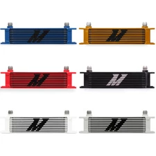 Mishimoto MMOC-10RD Universal 10 Row Oil Cooler, Red