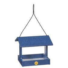 Recycled Plastic Fly-Thru Platform Feeder for Variety of Birds Feeder Blue US