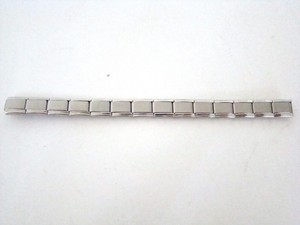 Stainless-Steel-9MM-Italian-Charms-Starter-Bracelet-MATTE-SILVER-14-Links