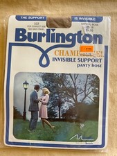  Vintage All Nude Burlington Crystal Beige Pantyhose Invisible Support