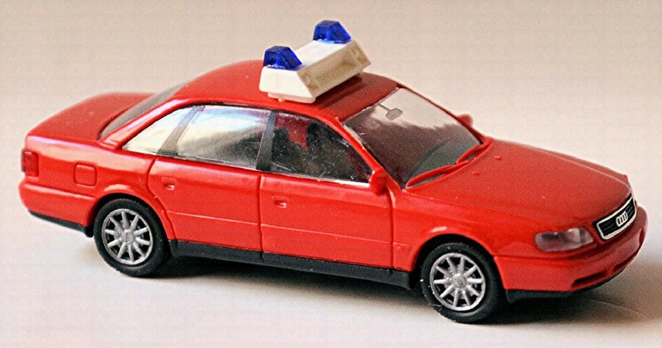 Audi A6 Berlina C4 Tipo 4A Elw Pompieri 1994-97 Rosso 1:87 Rietze 50663 - Immagine 3 di 4
