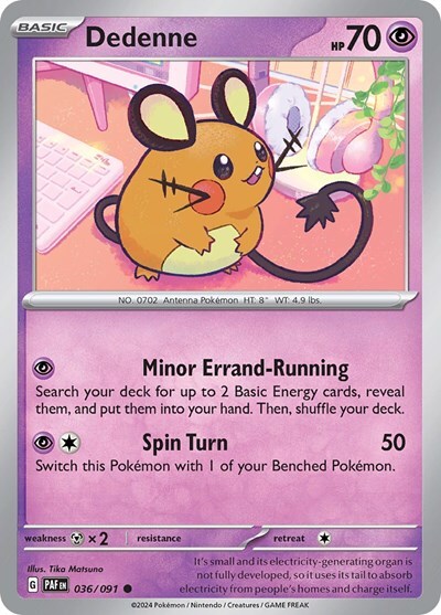 Pokemon Dedenne (36/245) Paldean Fates NM REVERSE HOLO