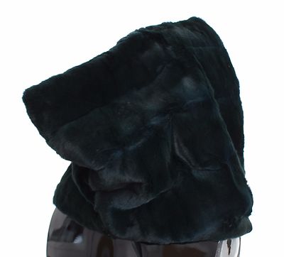 Dolce & Gabbana Black Weasel Fur Crochet Hood Scarf Hat Seymayka-Dolce & Gabbana Black Weasel Fur Crochet Hood Scarf  main image 4