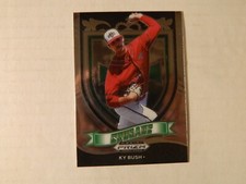 2021 Panini Prizm Draft Pick Green Crusade Card of KY Bush - Angels Prospect