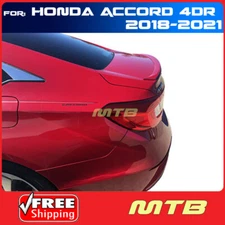 For 18-21 Accord 4dr Rear Trunk Spoiler Flush Mount Sport Style Primer PRIMERED