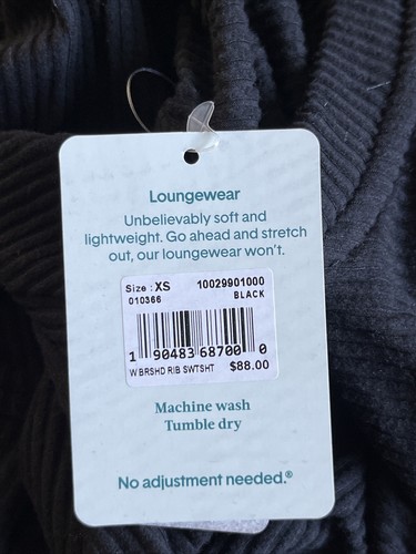 Tommy John Women's Brushed Rib Crew Loungewear Shirt Sweatshirt Size M NWT $88 - Picture 8 of 8