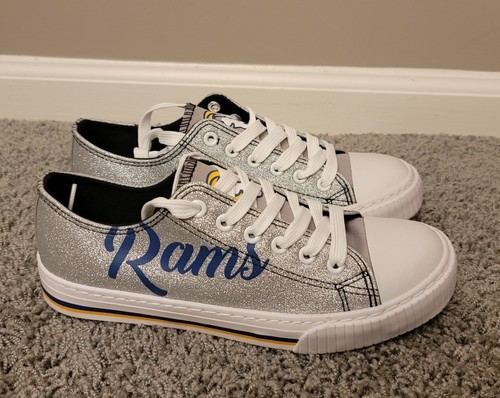Los Angeles Rams Women's Shoes- Size 8, Canvas Sneakers, NFL Licensed, Stafford