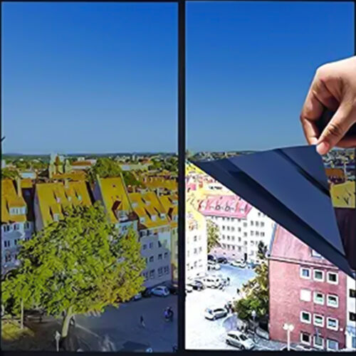 Blue One Way Mirror Window Film Tint Self-Adhesive UV Reflective for Home Office - Picture 5 of 25