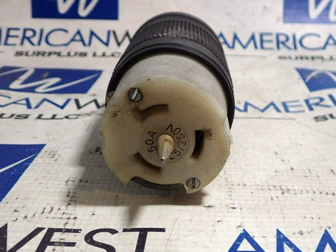 Marinco 81290 3P 4W 50 Amp 125/250 Volt Non-NEMA Locking Connector