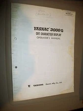 Yaskawa Yasnac 3000G CRT Character Display Operator's Manual