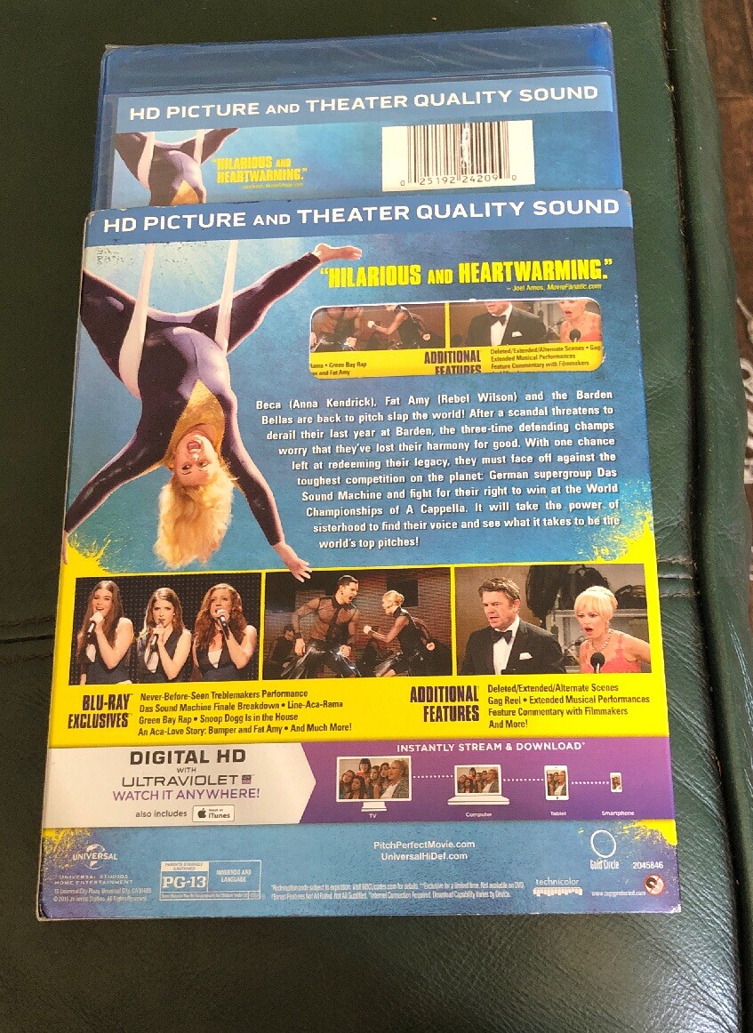 Pitch Perfect 2 Two ~ NEW 2-Disc Blu-ray with Slipcover + DVD +