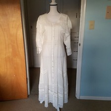 LoveShackFancy Delphine US6 -S- Ivory midi boho ruffle Cottagecore tradwife $425