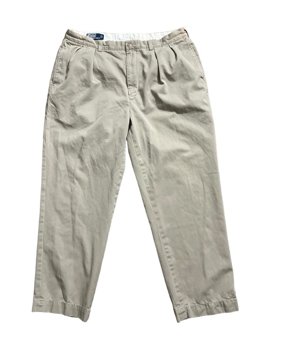 Vintage Polo Ralph Lauren Men's Andrew Pants Chinos Pleated Vintage Polo Ralph Lauren Men's Andrew Pants Chinos Pleated