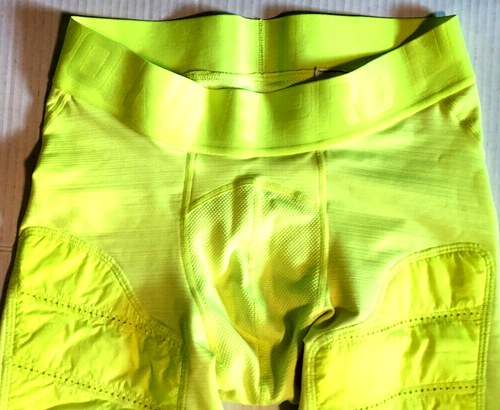 Nike Pro Youth Hyperwarm Base Layer Compression Pants Neon Yellow - Sz M - Picture 2 of 6
