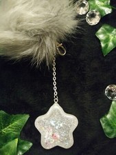 LOOK HANDMADE "GRAY SKIES" RESIN SHAKER KEYCHAIN
