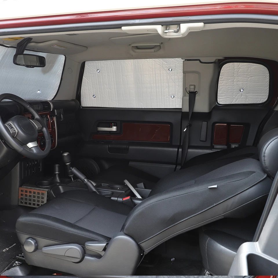 Compatível com Toyota FJ Cruiser 2007-2021 para-sol janela completa viseira de proteção UV 8 peças - Imagem 3 de 4